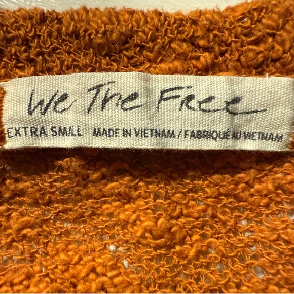 We The Free | Ocean Air Hacci Knit Top in Gold Rust | 100% Cotton | Sz XS - Picture 6 of 9